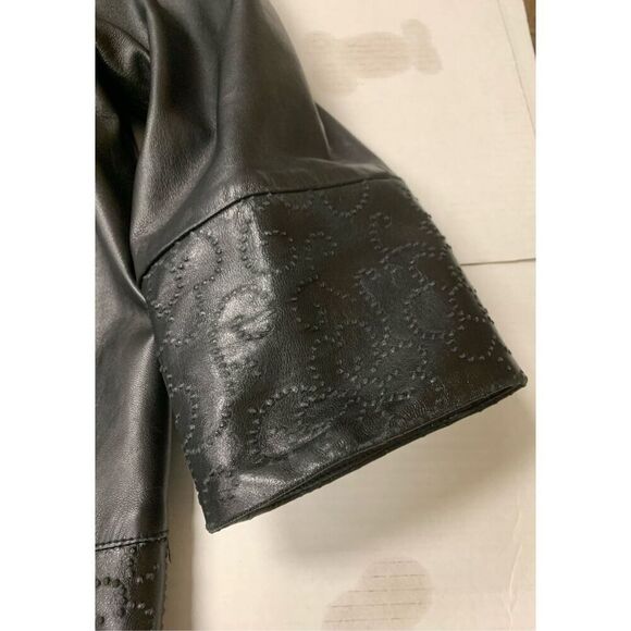 Vintage Embossed Leather Detail Jacket - Picture 3 of 9